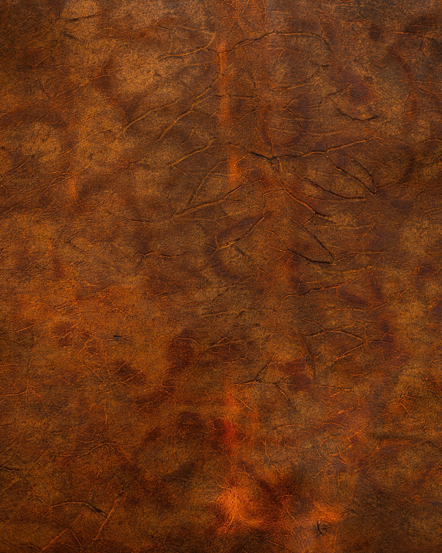 swatch of orange brown textured leather