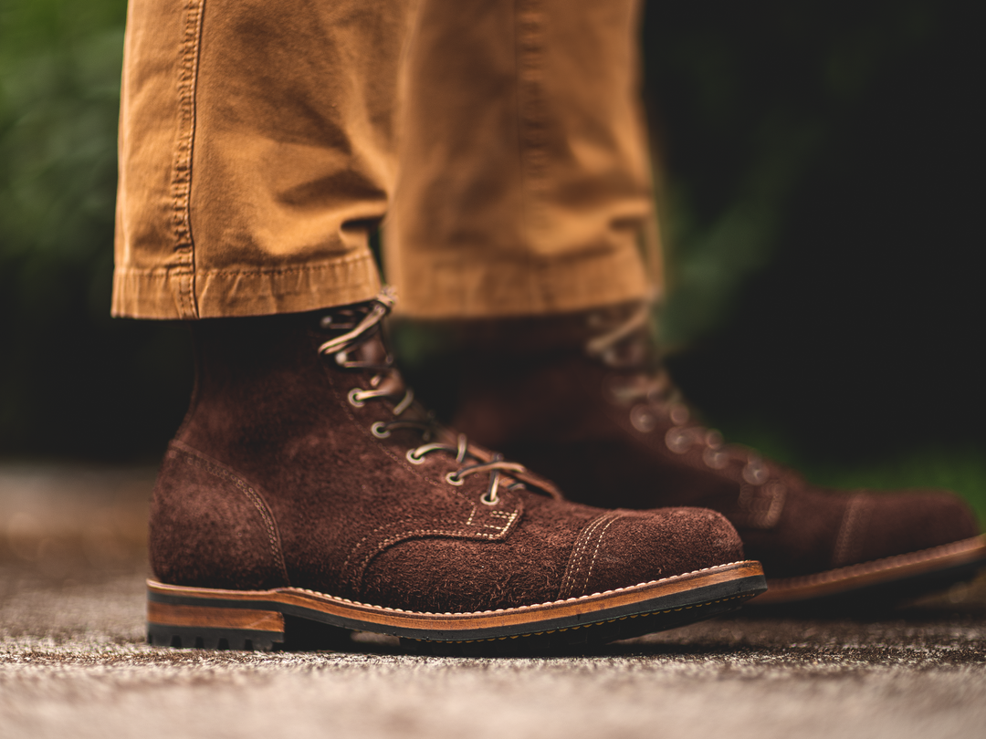 Brown Logger Rough Out | Cap Toe