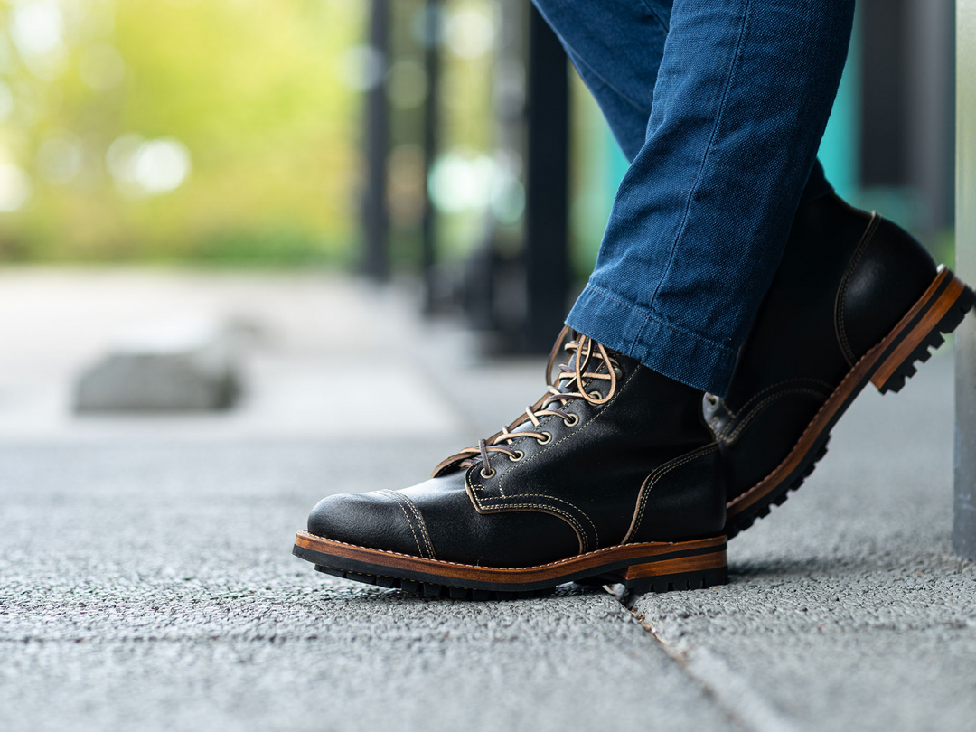 Black Waxed Flesh | Cap Toe