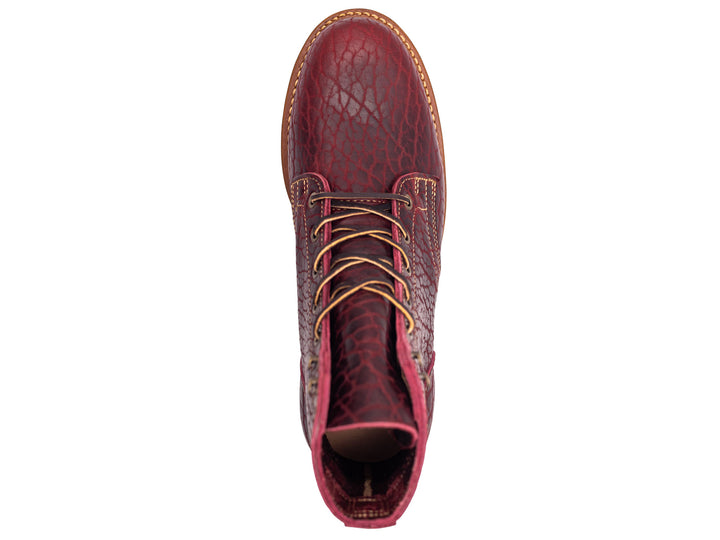 Black Cherry Shrunken Bison (Plain Toe)