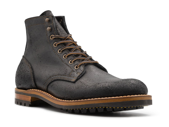 Black Oiled Rough Out | Plain Toe