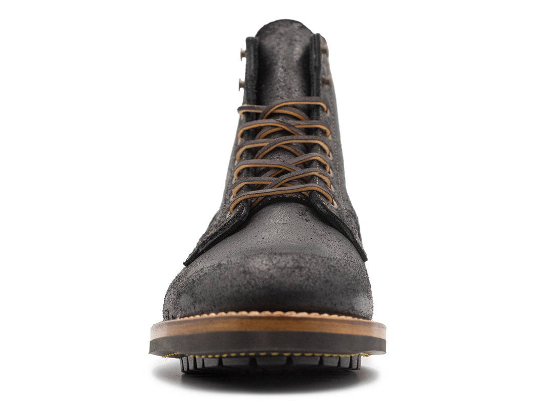 Black Oiled Rough Out | Plain Toe