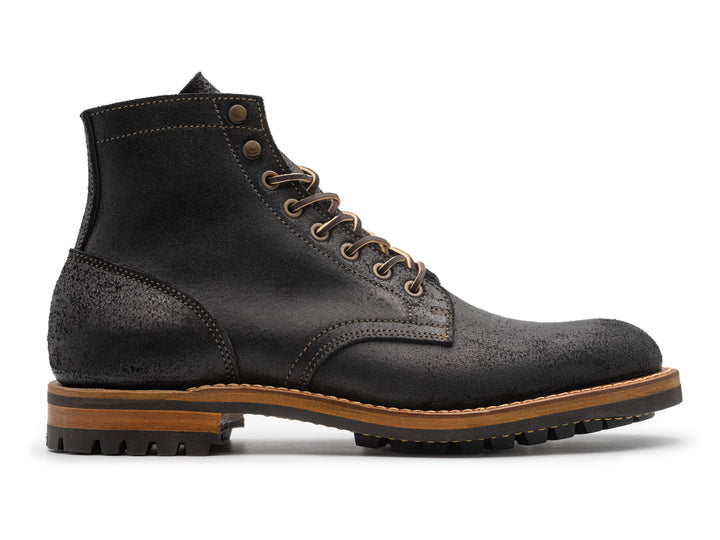 Black Oiled Rough Out | Plain Toe