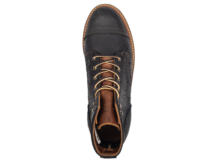 Black Oiled Rough Out | Cap Toe