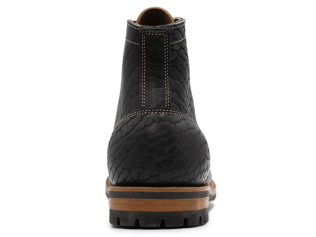 Black Shrunken Bison | Plain Toe