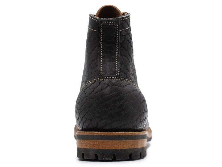 Black Shrunken Bison | Plain Toe