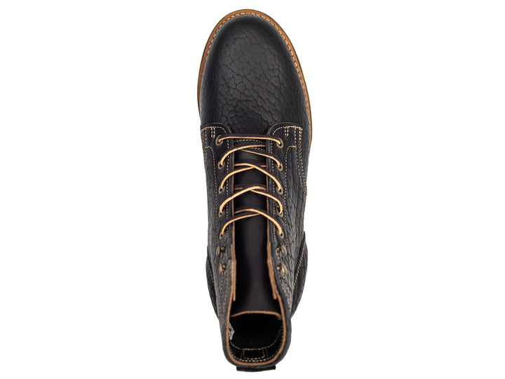 Black Shrunken Bison | Plain Toe