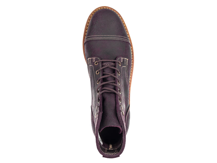 topdown view garnet rambler boot on white background