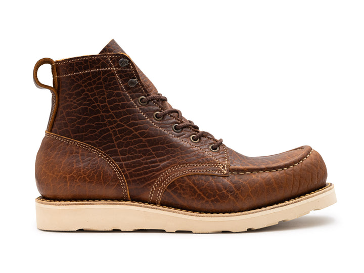 Cognac Shrunken Bison Moc Toe | 9D